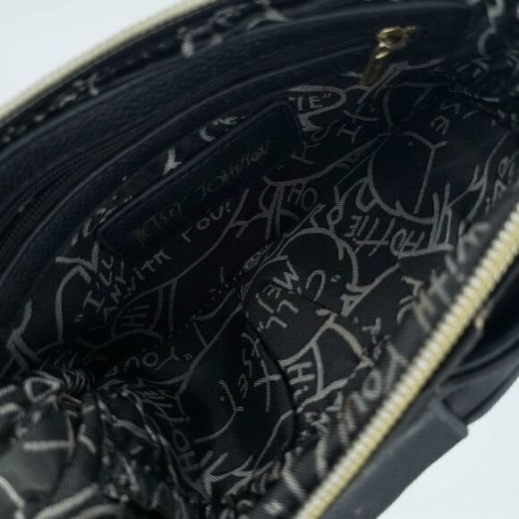 Betsey Johnson Black and White Polka Dot bow Wristlet - Picture 5 of 5